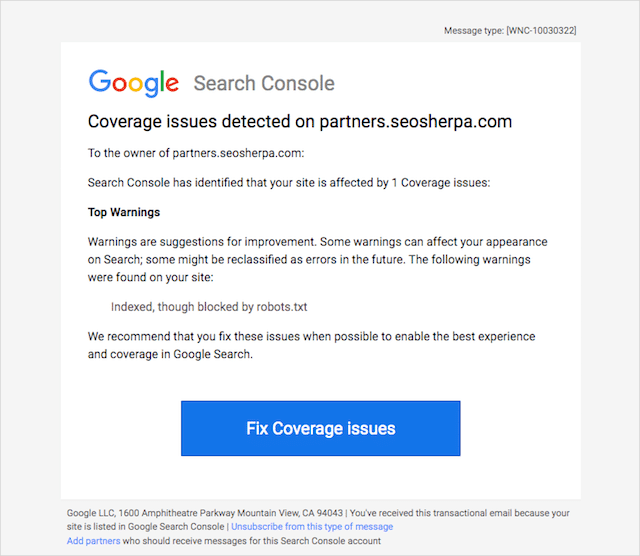 GSC 覆蓋問題警報