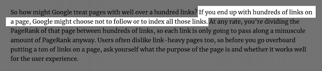 100 個鏈接規則谷歌