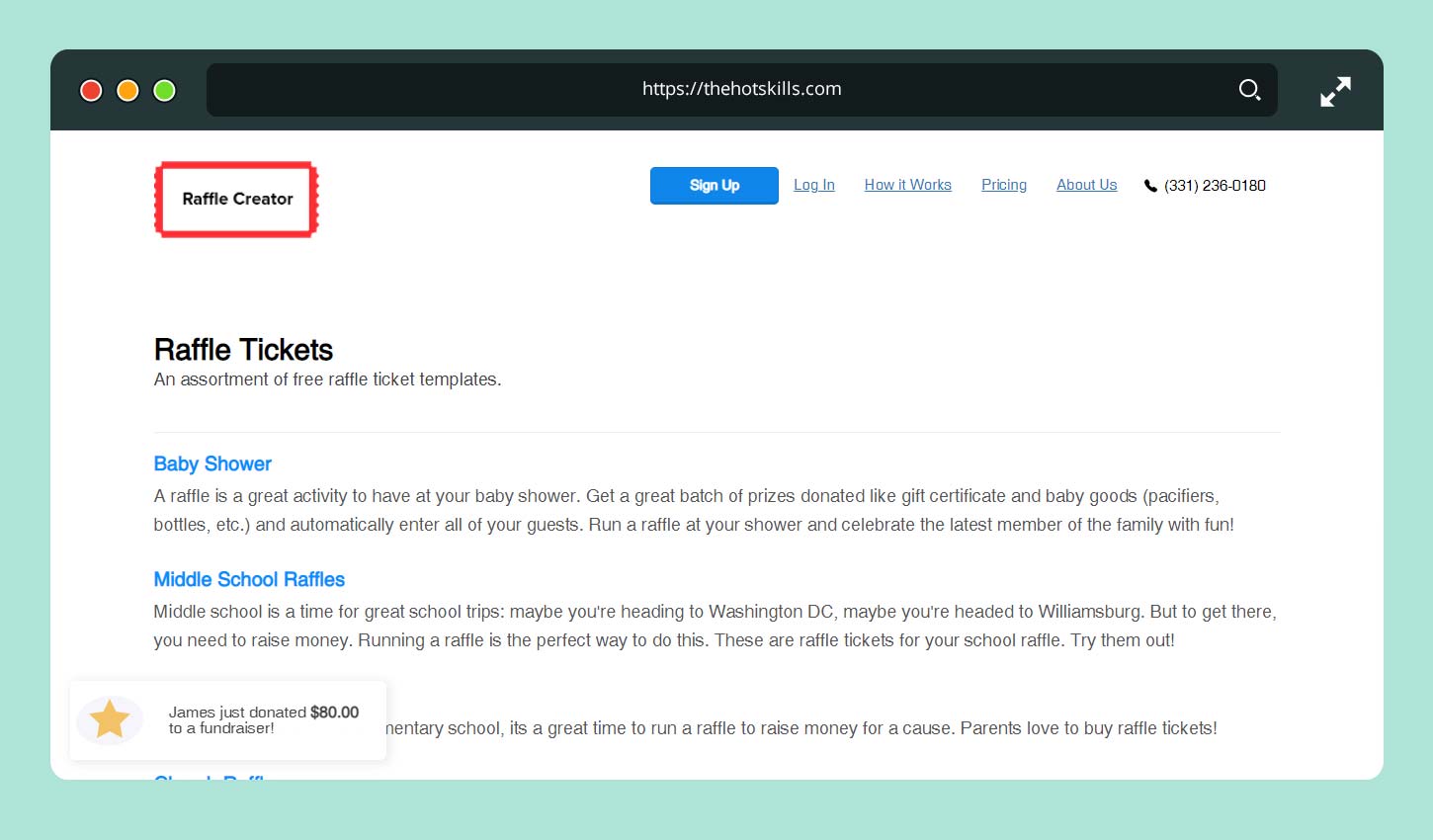 Criador de bilhetes de rifa grátis