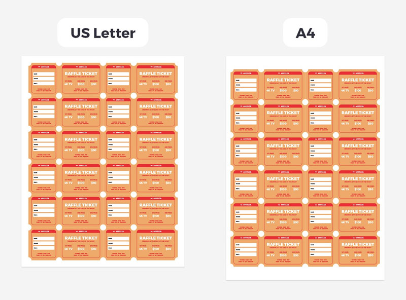 Modelos de Bilhete de Rifa Grátis