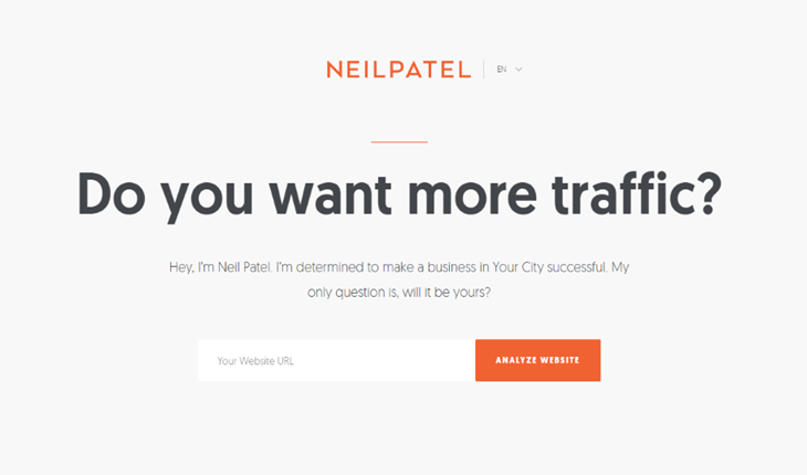 Neil Patel - setelah mendesain ulang web