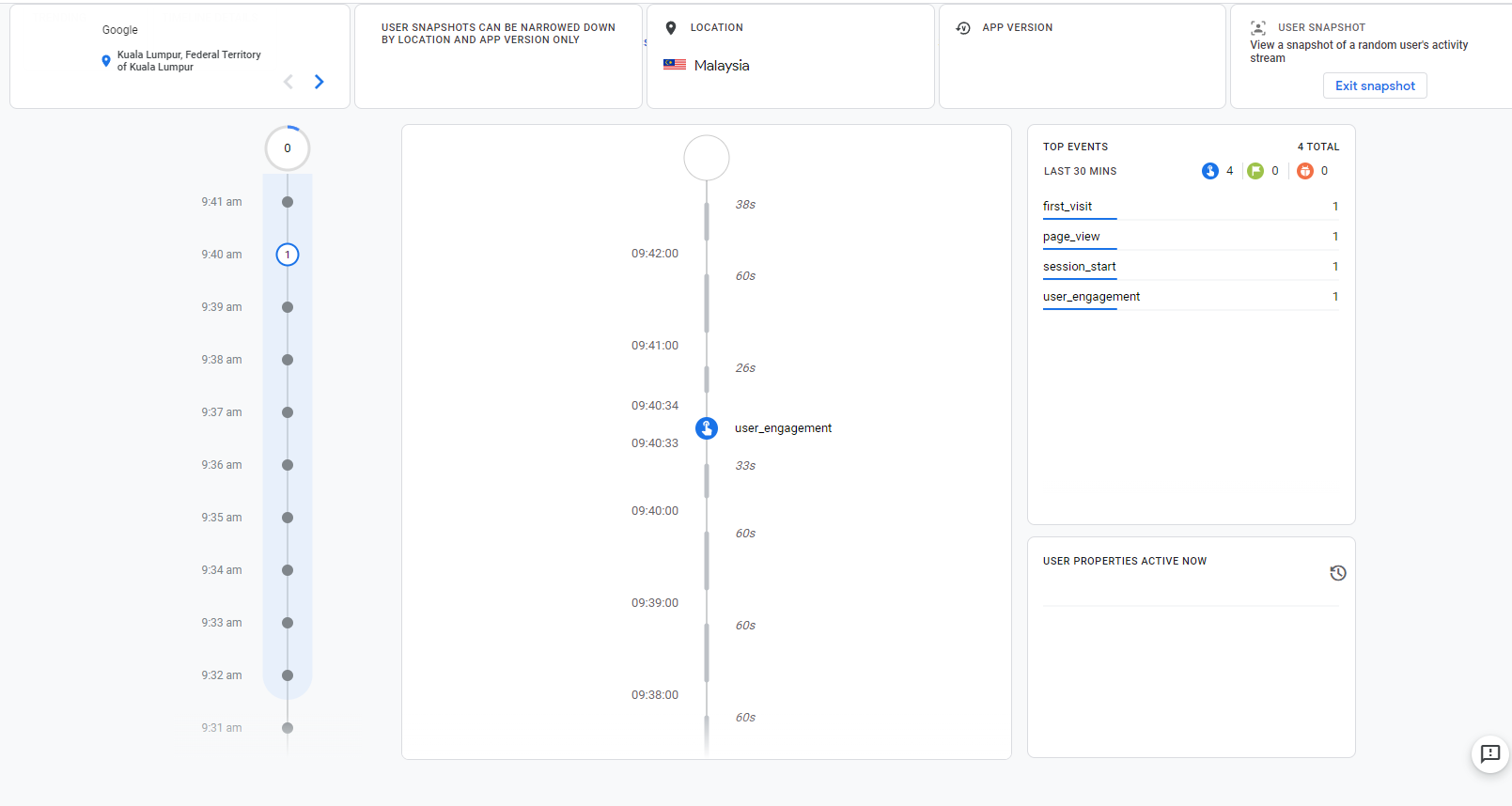 ユーザースナップショットを表示する