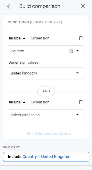 ビルドの比較-「国には英国が含まれます」