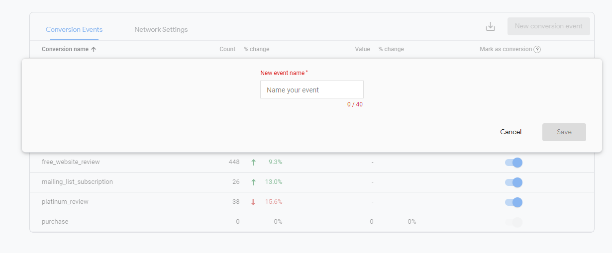 GA4に新しい変換イベントを追加する