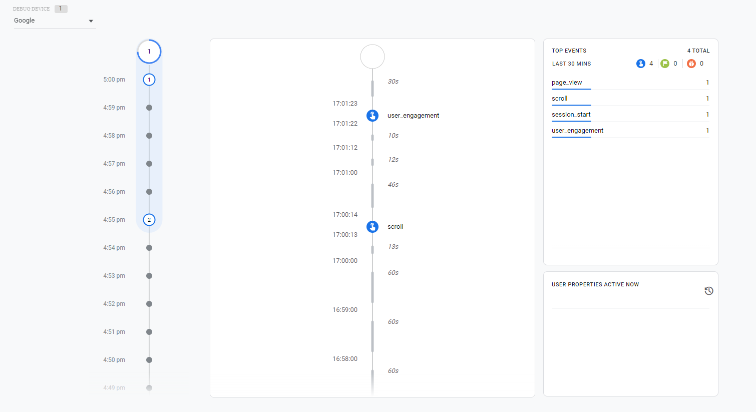 GA4でのデバッグイベント