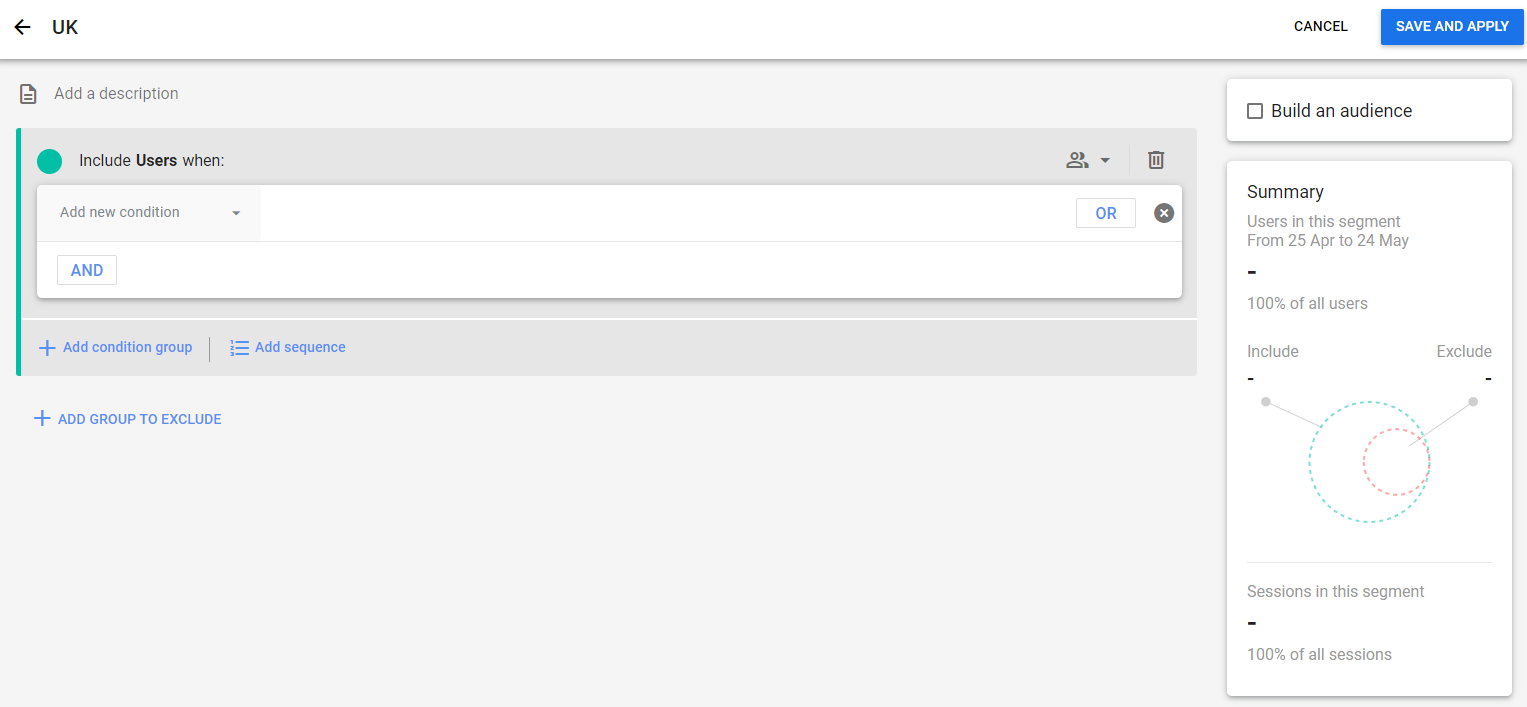 データのセグメントを選択します