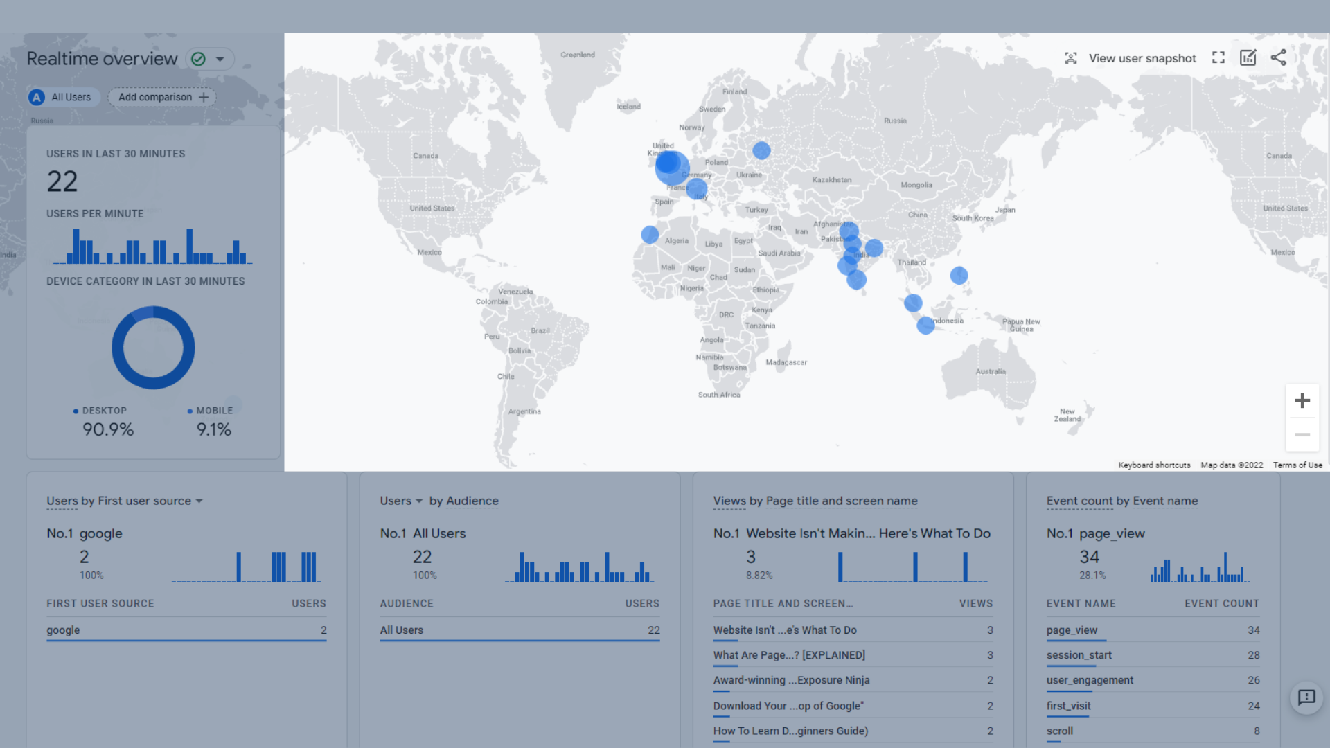 GA4のジオマップ