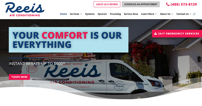 เครื่องปรับอากาศ REEis REEis Air Conditioning website.
