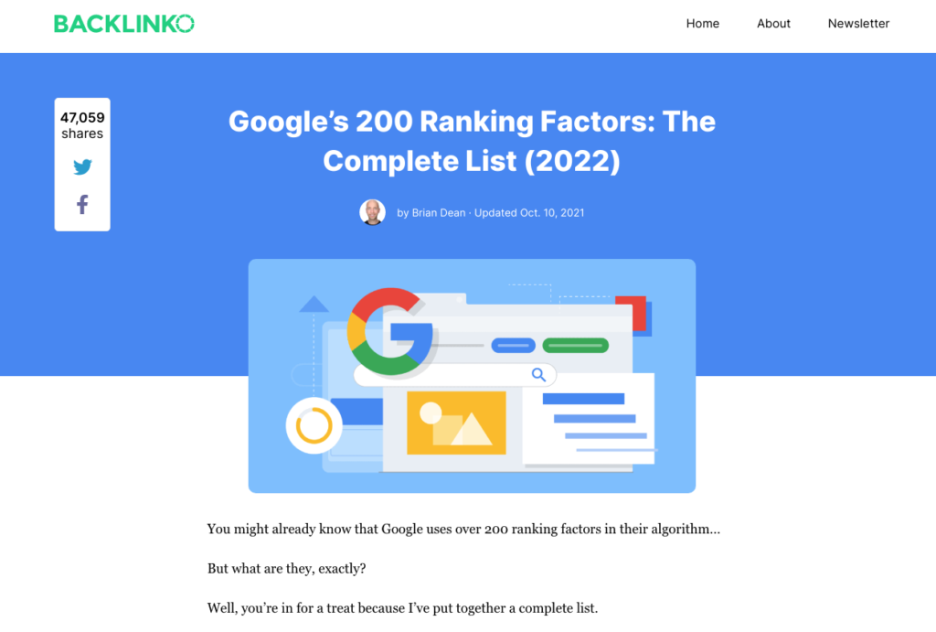 Backlinko Google-Ranking-Faktoren