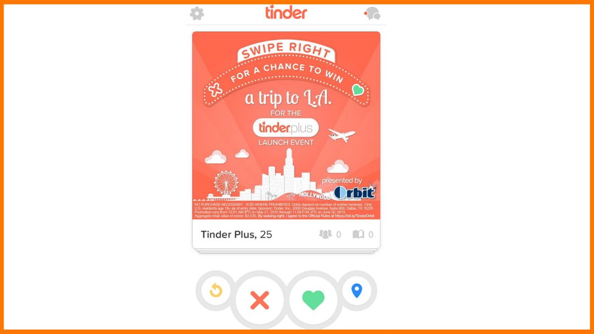 Tinder 후원 프로필