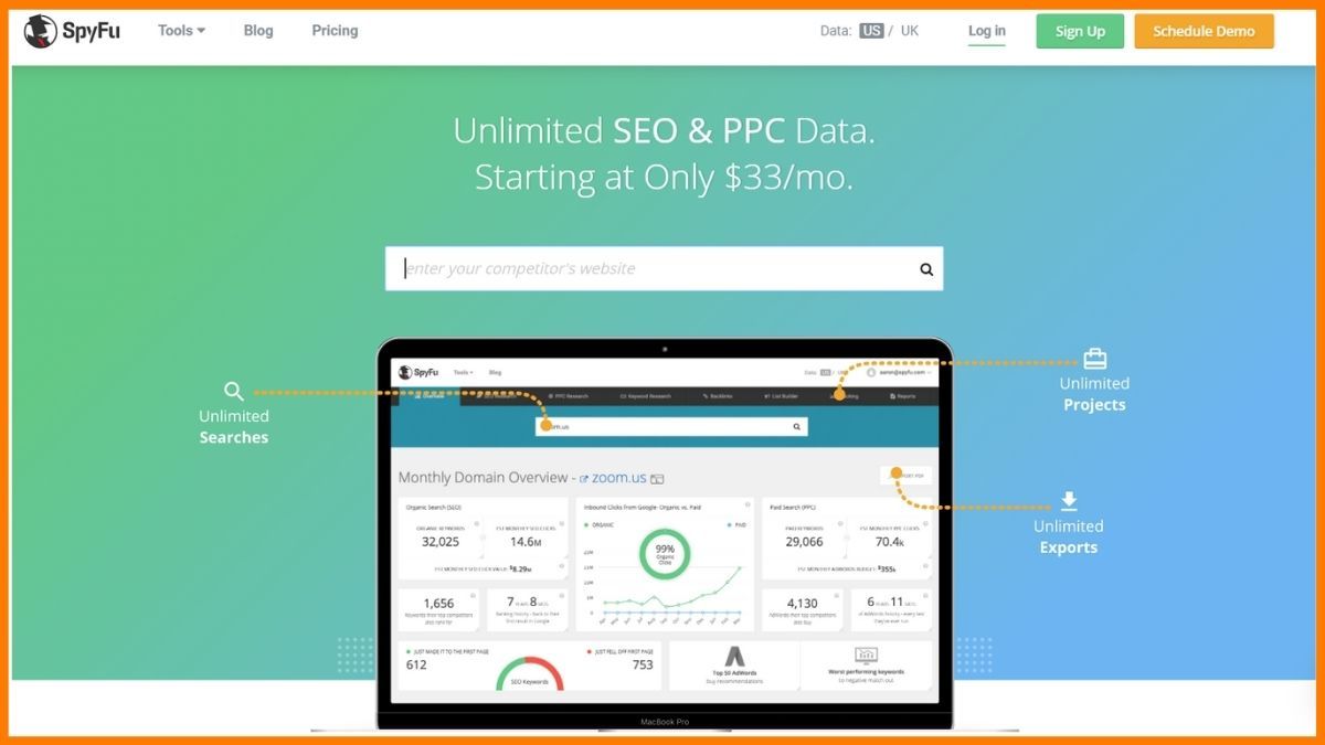 Spyfu – SEO Tools zur Konkurrenzanalyse