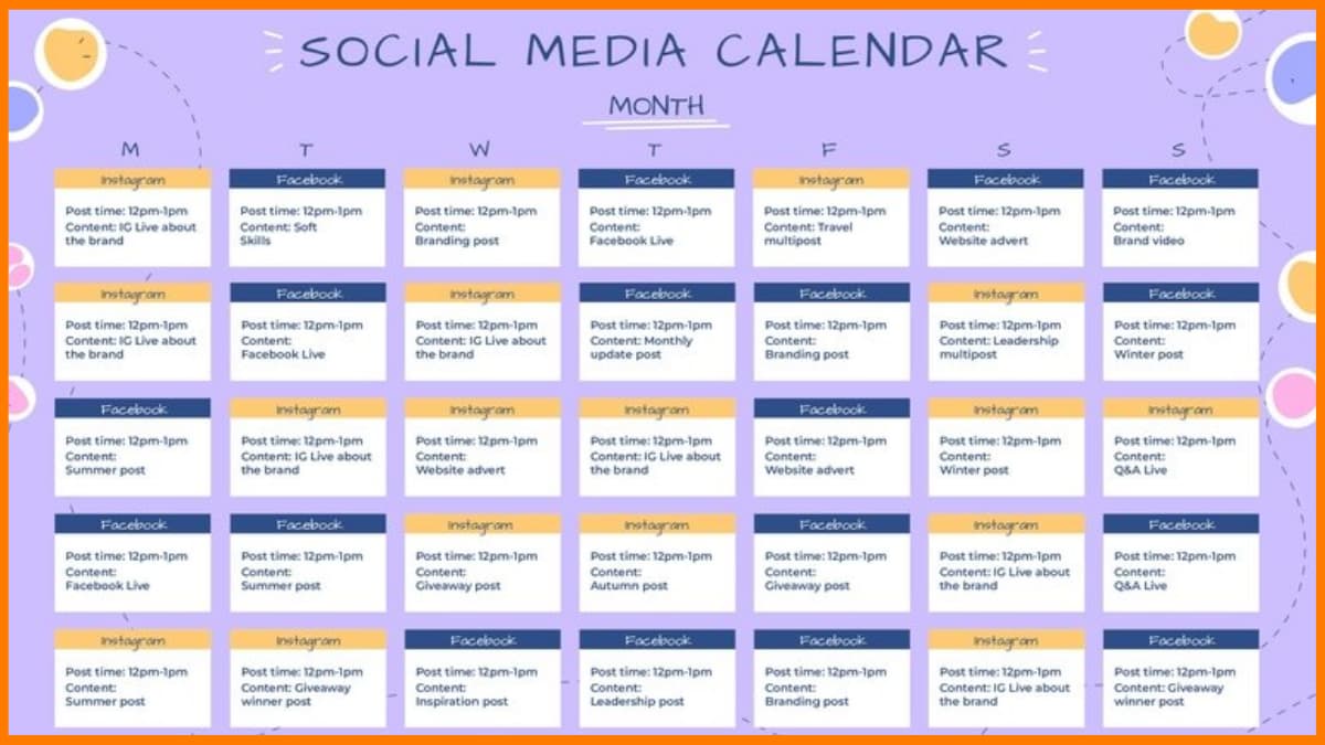 Calendarul Social Media
