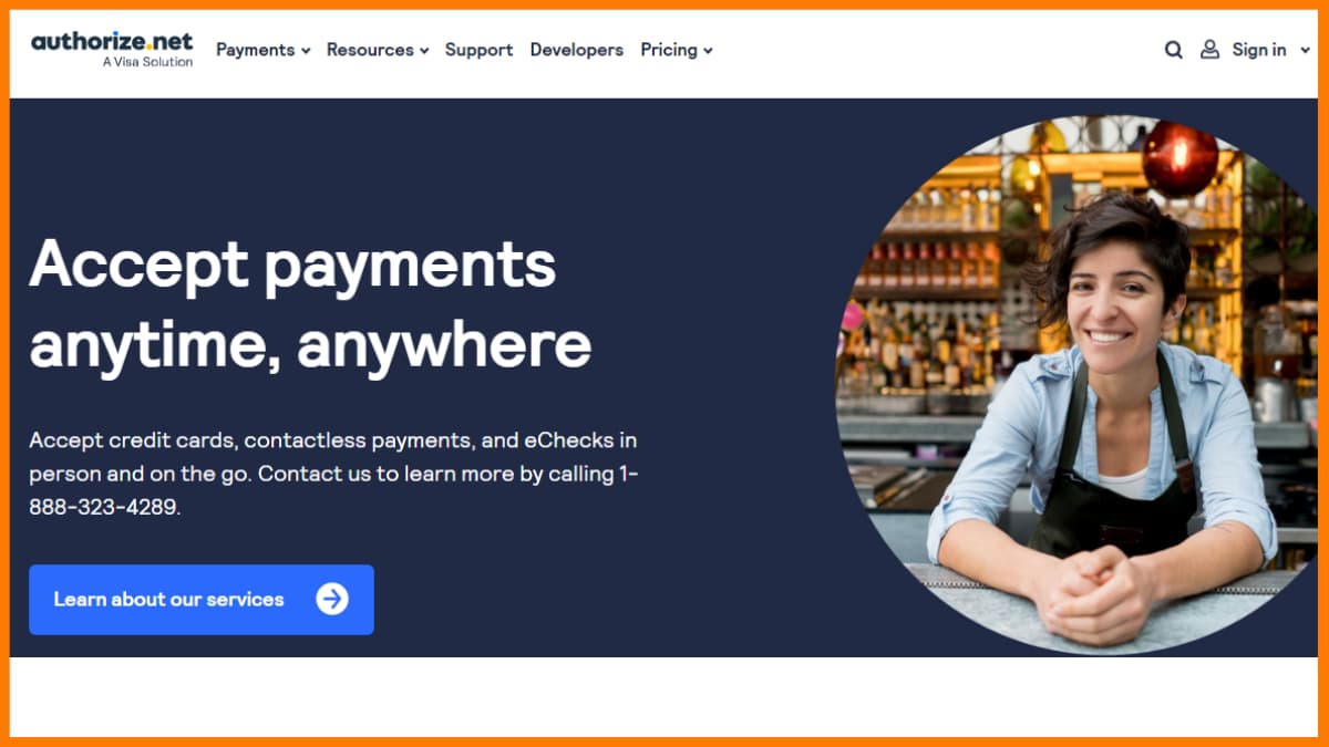 Sito Web Authorize.net