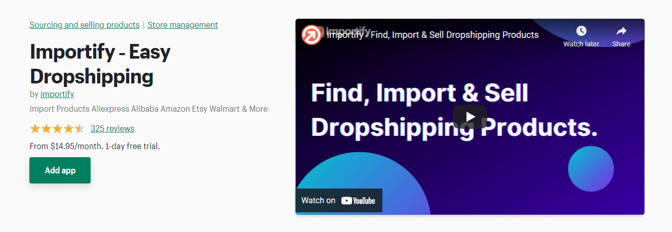 Importuj alternatywę Oberlo