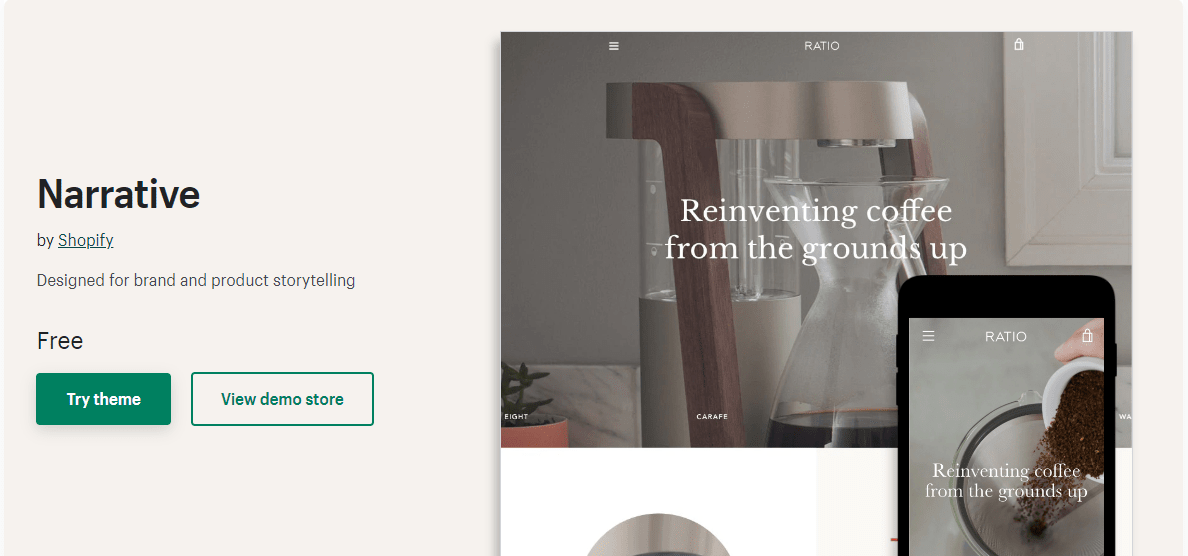 Shopify ธีมฟรี