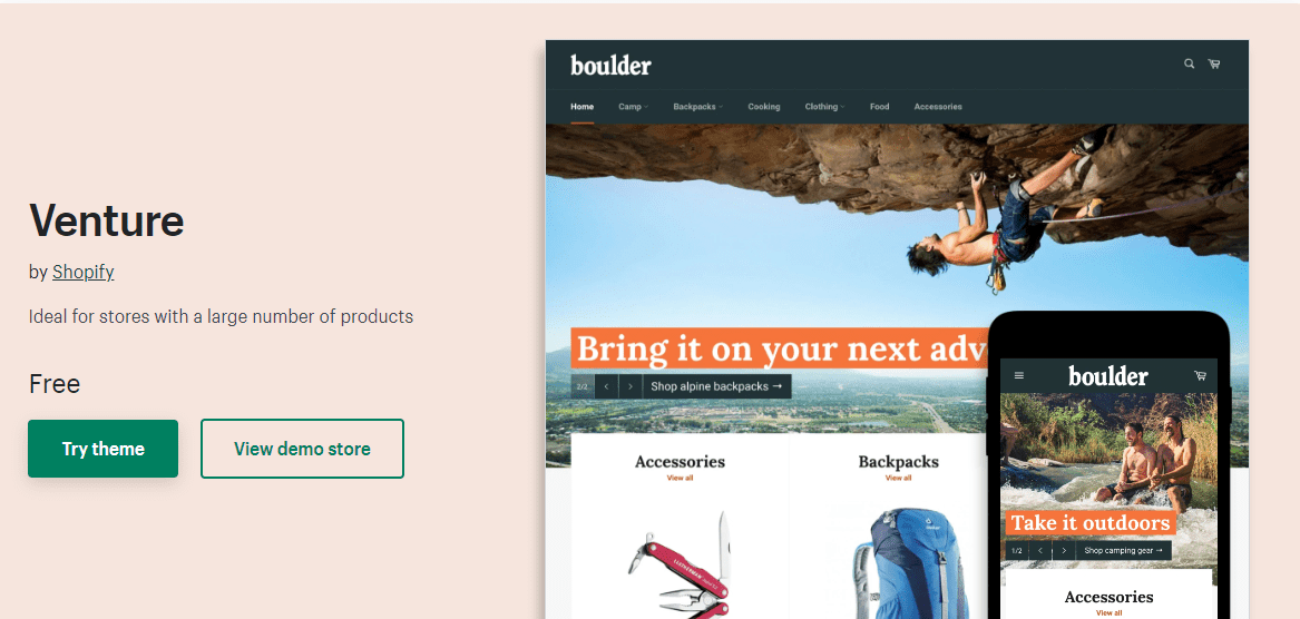 Shopify ธีมฟรี