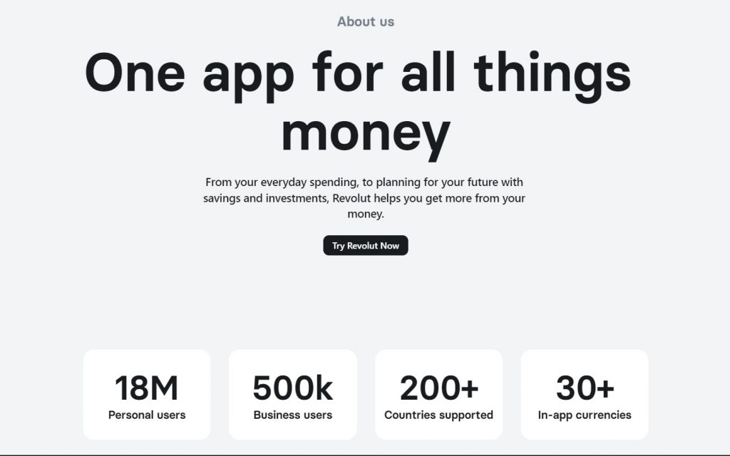 Revolut about page - Come scrivere un about us per una nuova azienda - Copify blog