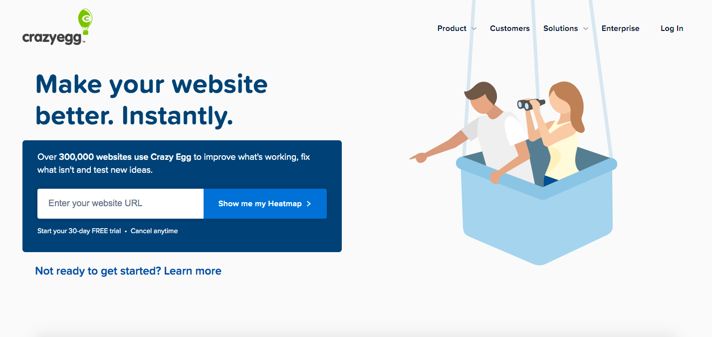 Crazyeggのホームページ