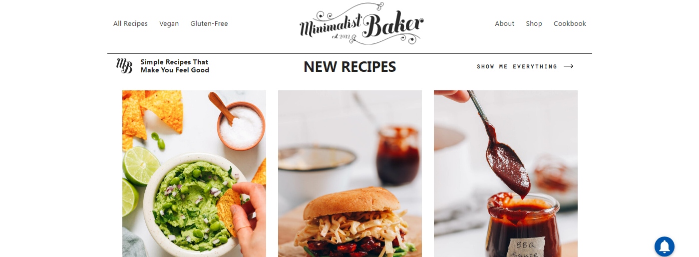 Сайт блогов о еде