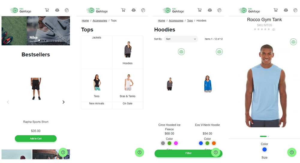 tema aplikasi web progresif magento 2