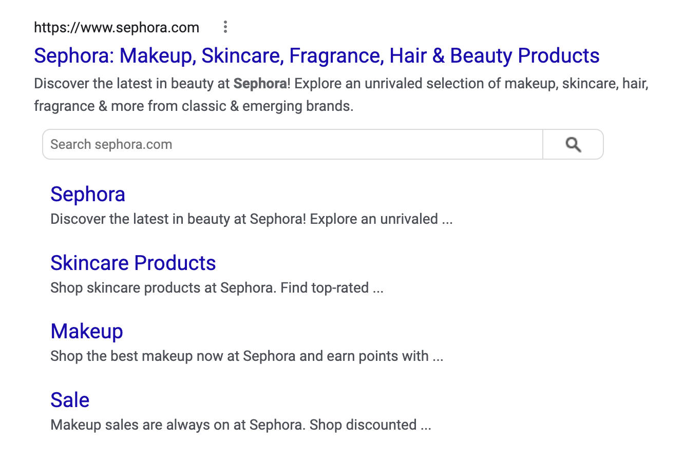 Liens annexes pour un site e-commerce