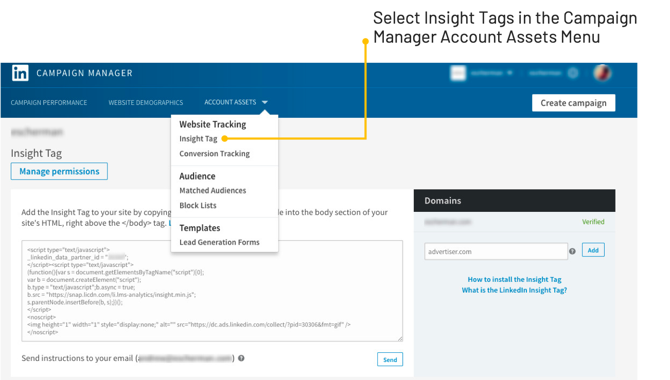 علامة LinkedIn Insight