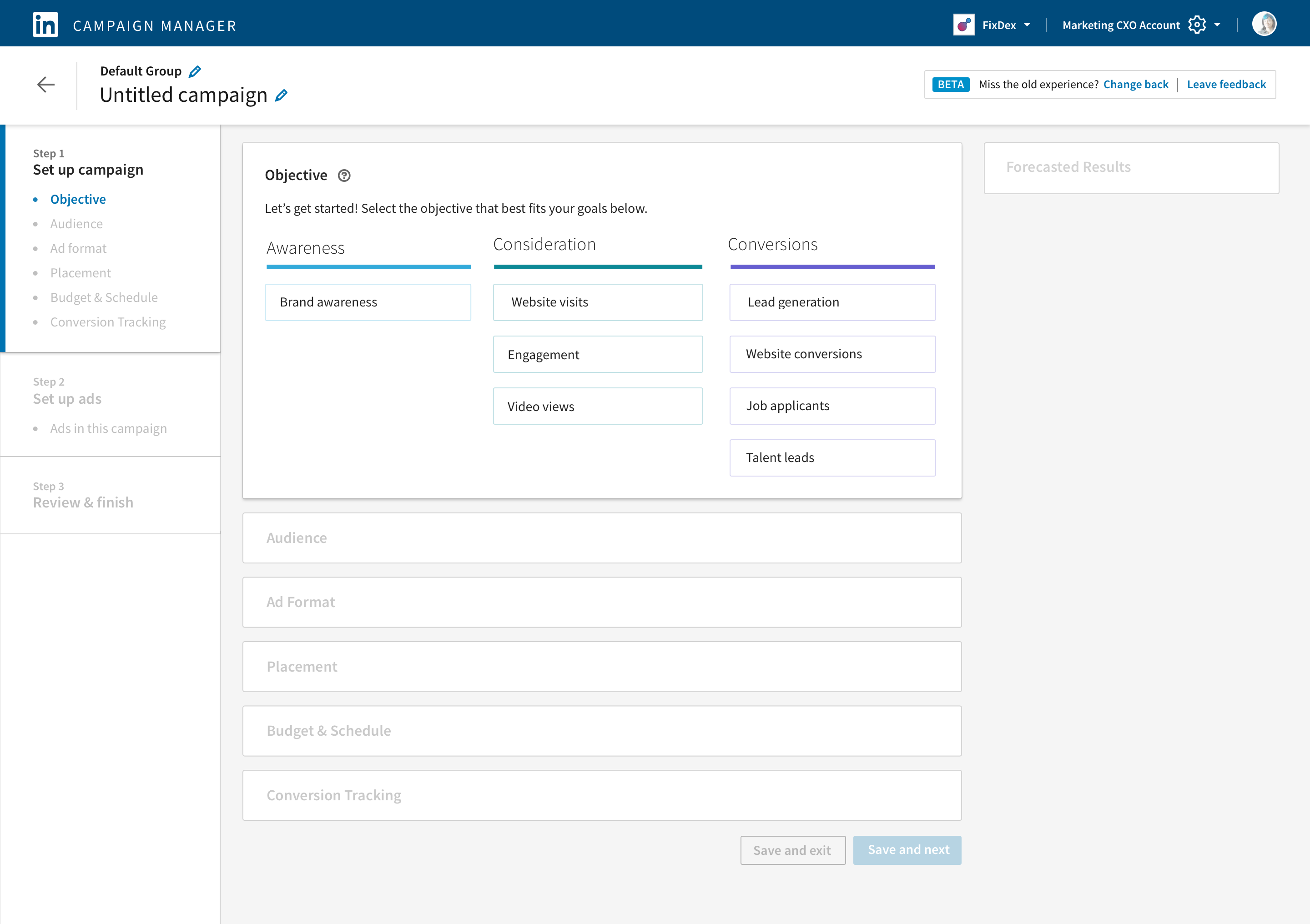 ينكدين إنشاء إعلان