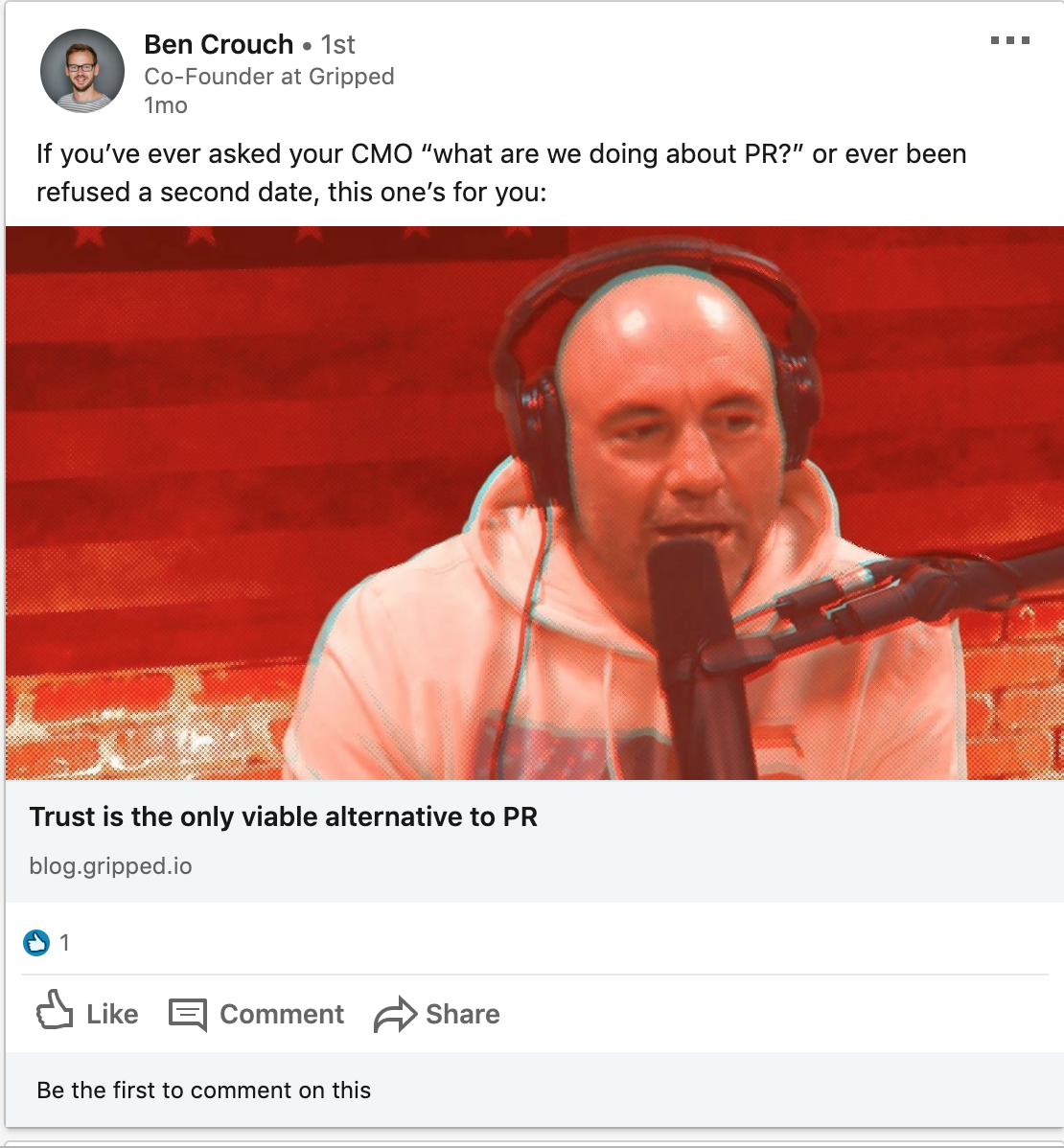 مثال على Linkedin Post