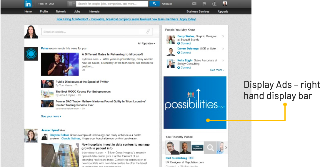 إعلانات LinkedIn على الشبكة الإعلانية