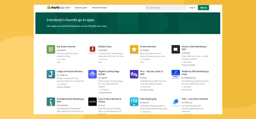 Confira a AppStore da Shopify hoje Check out the Shopify AppStore today