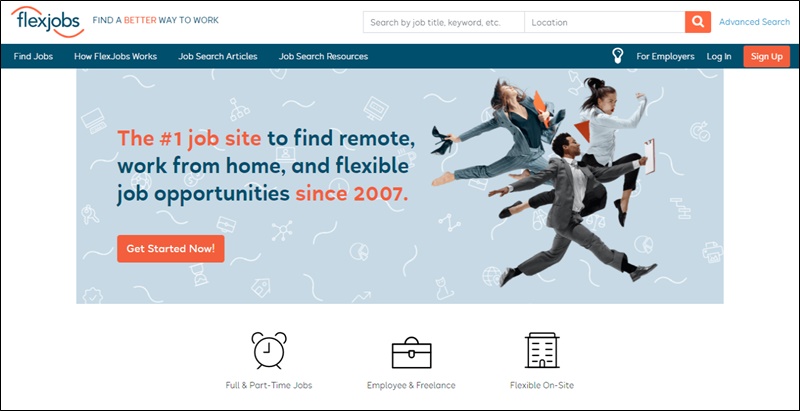 homepage di flexjobs