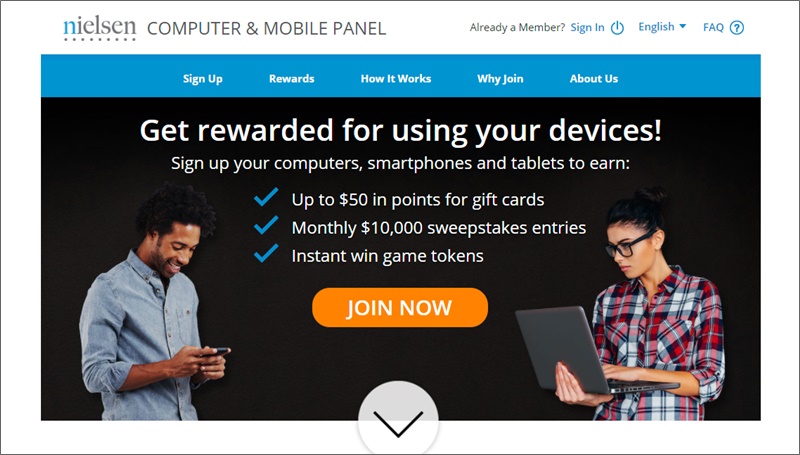 computer nielsen e pannello mobile