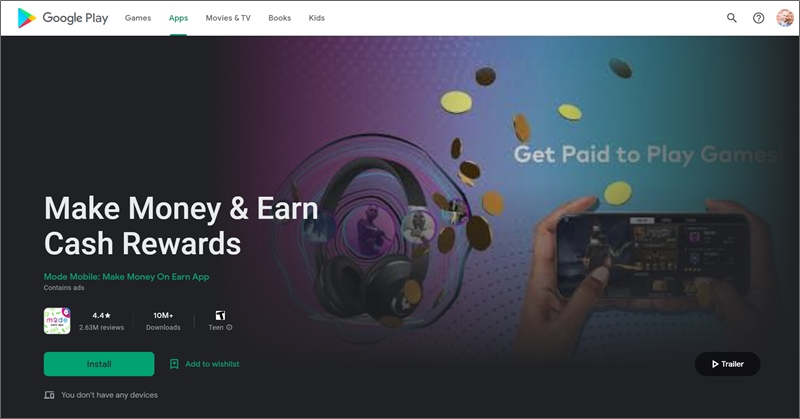 modalità guadagnare