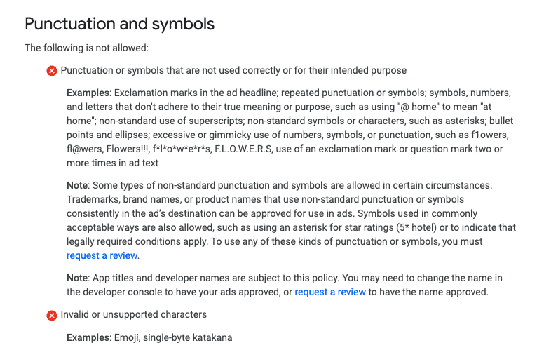 Google Ads 广告政策