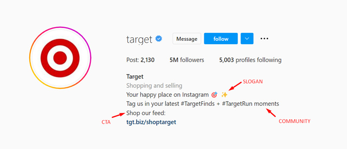 Аккаунт Target в Instagram
