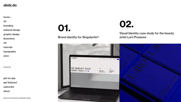 Abduzeedo-strona-zrzut ekranu