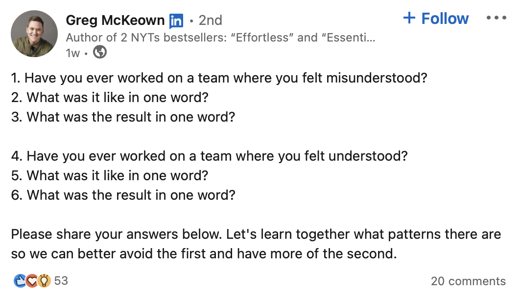 Greg McKeown LinkedIn-Influencer