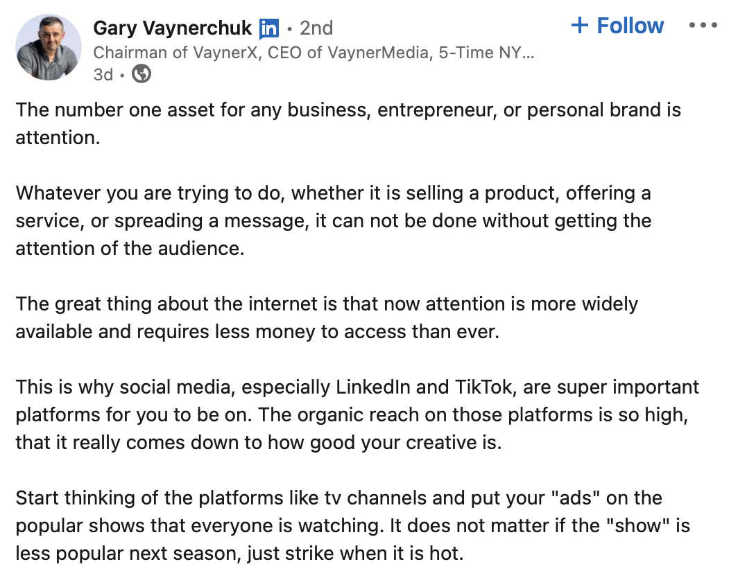 Gary Vaynerchuk LinkedIn-Influencer