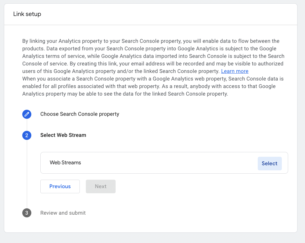 خطوة إعداد الارتباط 2