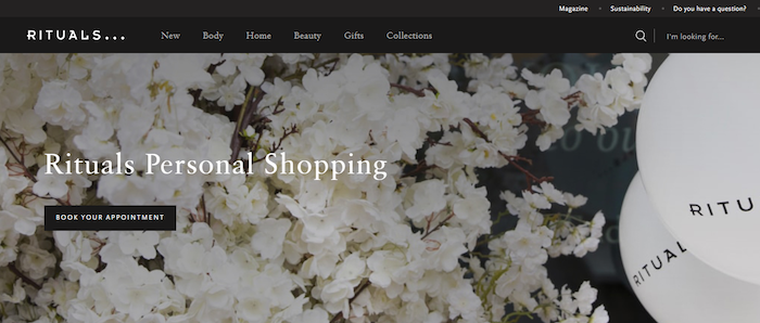 Experiencia de compra personal de Rituals Cosmetics