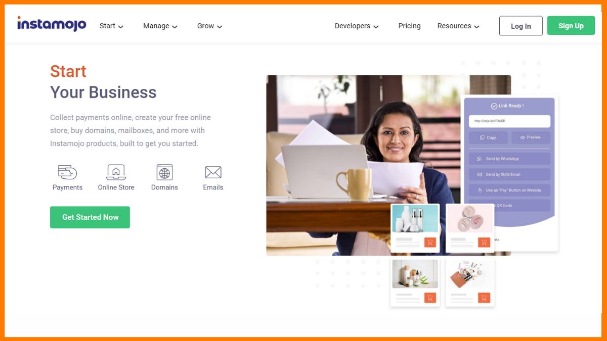 بوابة الدفع Instamojo