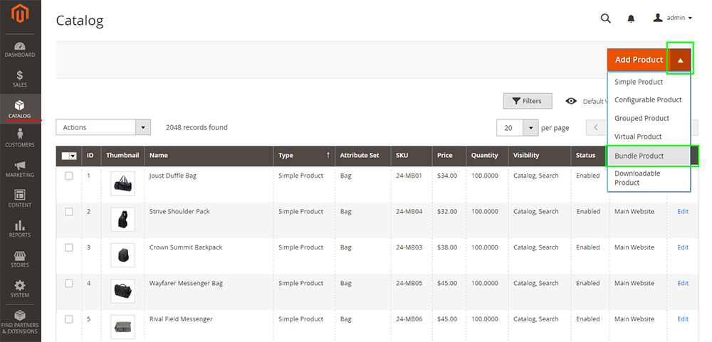 buat produk bundel di magento 2