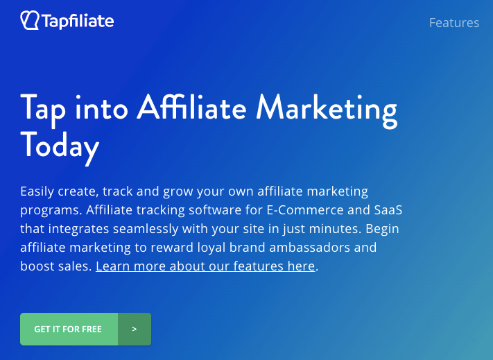 Tapfiliateはあなたのアフィリエイトプログラムを作成します