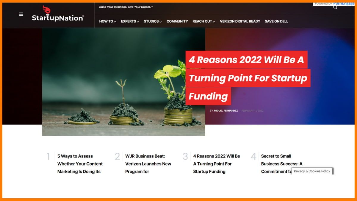 Веб-сайт StartupNation