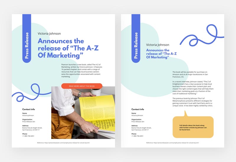 クリエイティブプレスリリーステンプレート