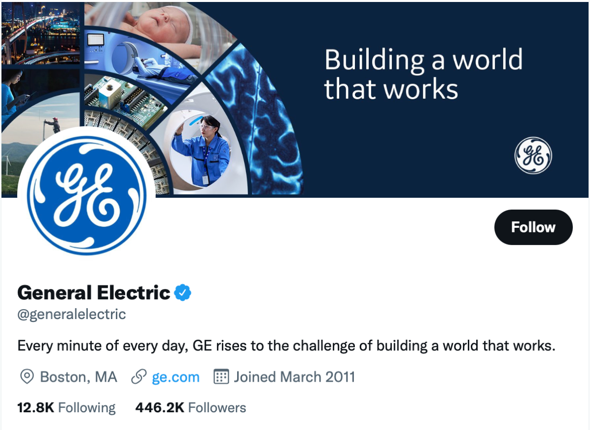 GE b2b marketing pe Twitter