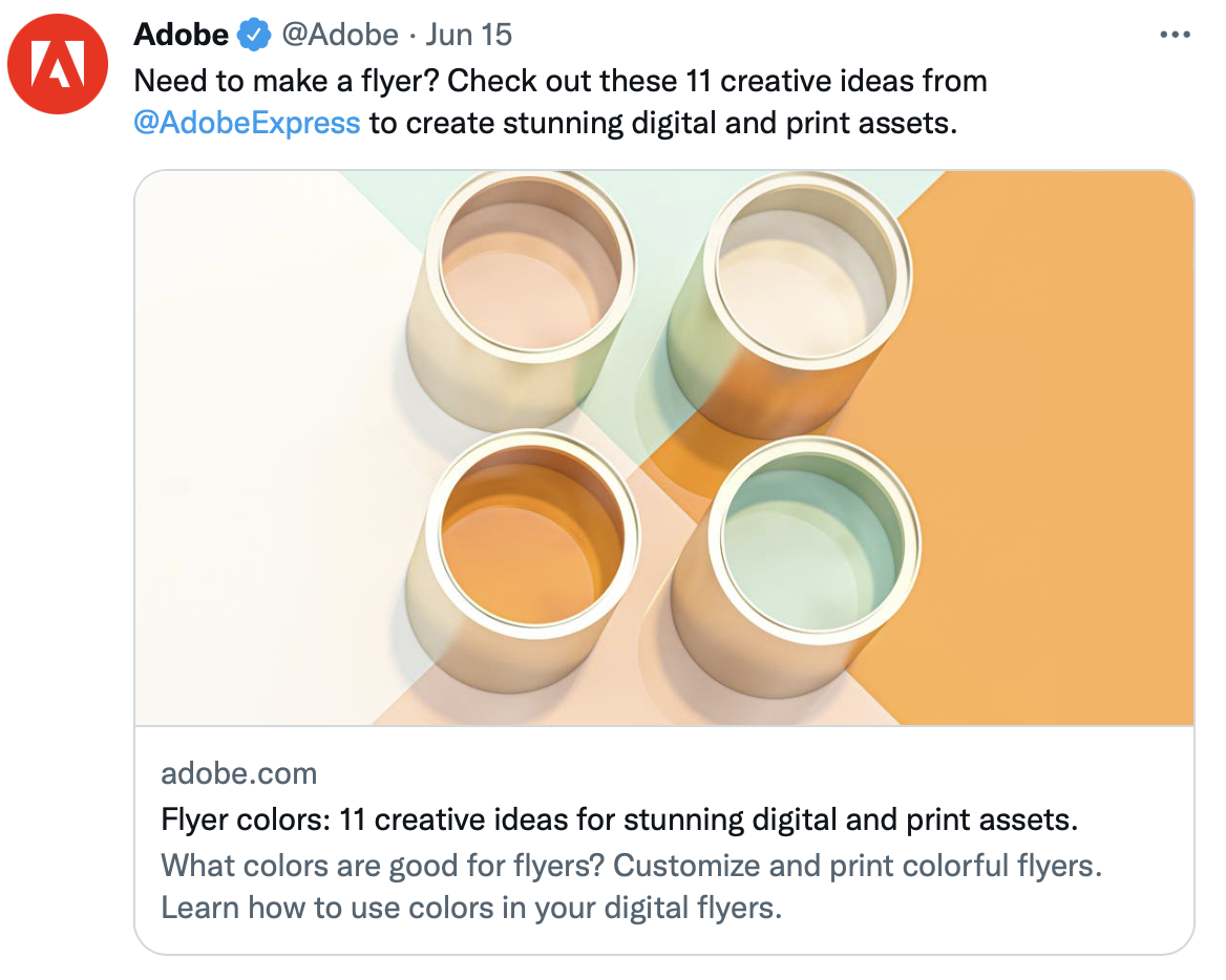 Adobe b2b marketing pe Twitter