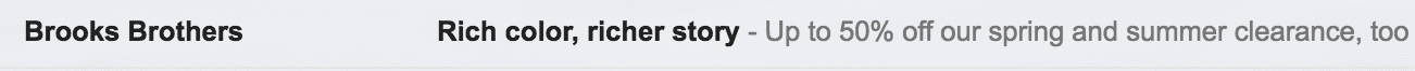 Brooks Brothers - 标题前文本 - 折扣