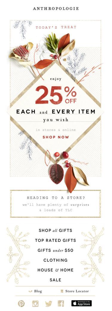 电子邮件优惠券示例