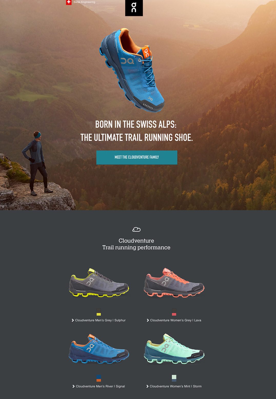 Ayakkabının CTA düğmesini nasıl gösterdiğine dikkat edin. Bu görsel, gözü aşağıya doğru düğmeye yönlendirerek onu gözden kaçırmayı zorlaştırır ve tıklamayı daha da kolaylaştırır.